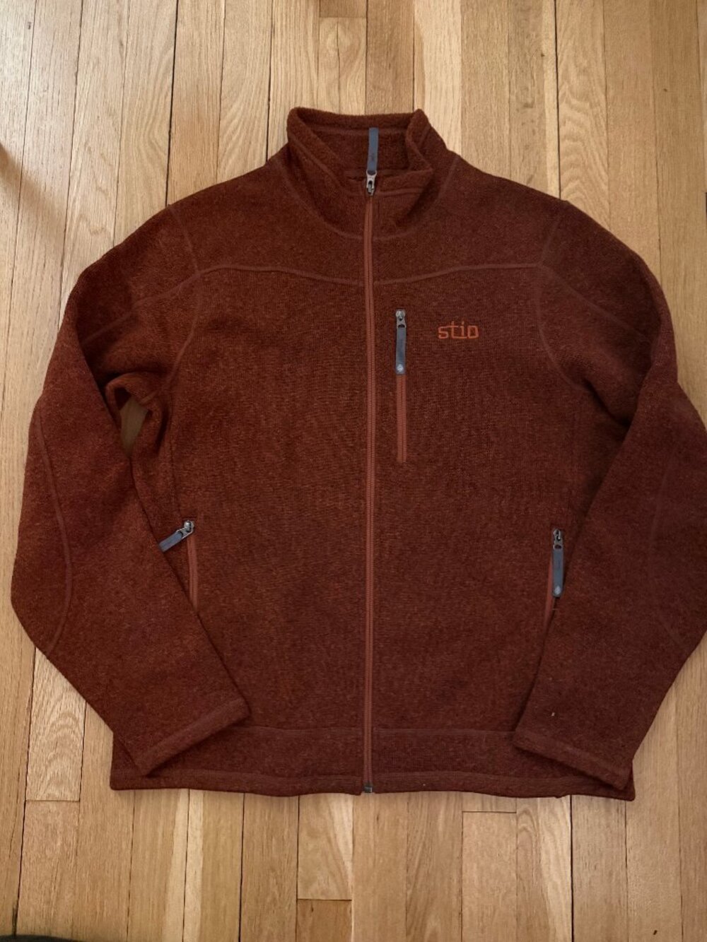 Stio WIlcox Fleece Red ("Lodge Beam Heather") Men's L
